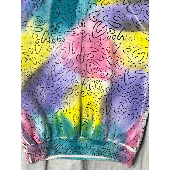 VNT Beverly Hills Boulevard Tie-Dye Sweatshirt Large Multicolor Boho Comfortable - Picture 7 of 11